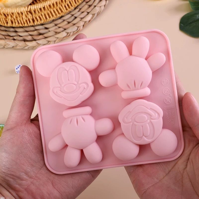 Diy Mouse Electronics - Cute Anime Mickey Silicone 4-Cavity Nonstick