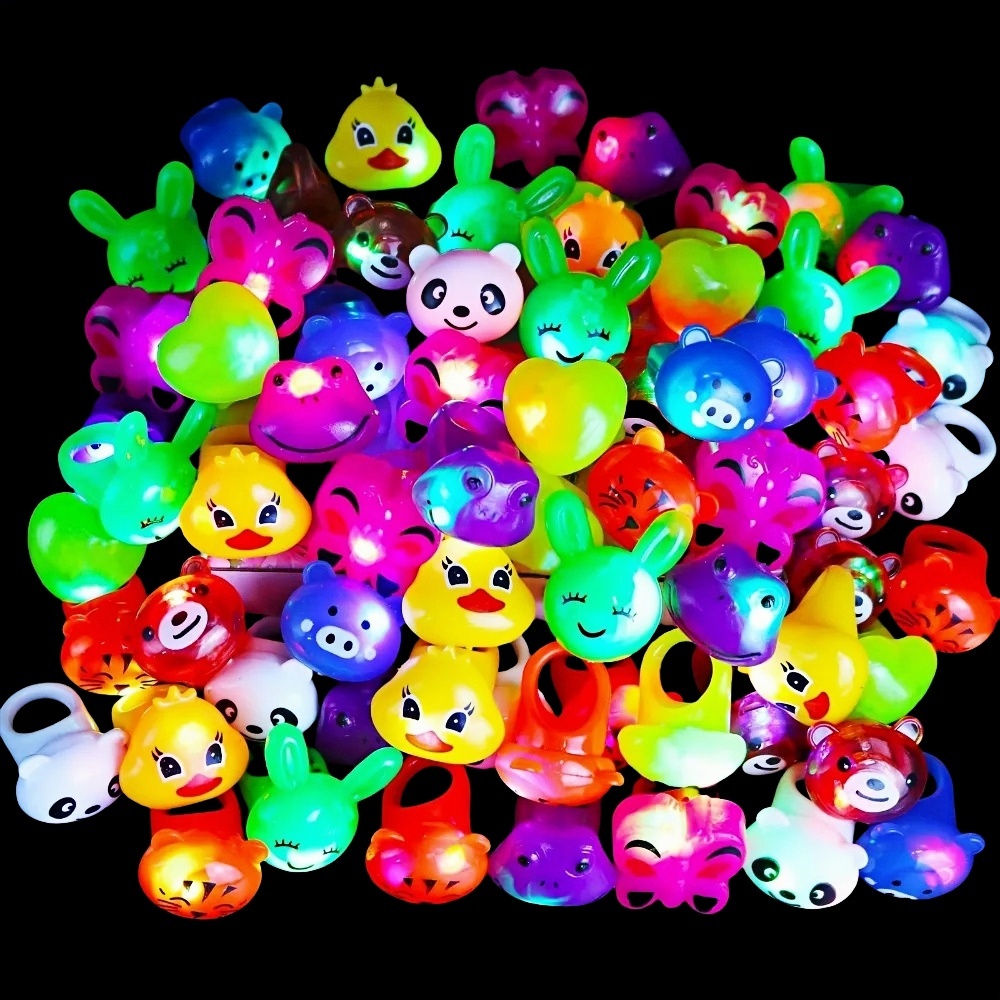 Diy Halloween Electronics - 10/20 Pcs Cartoon LED Luminous Ring
