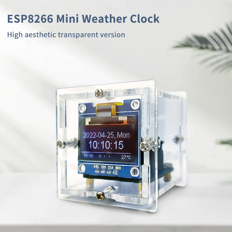 ESP8266 Mini Weather Clock Kit - огляд і ціна Diy Electronics Supplies