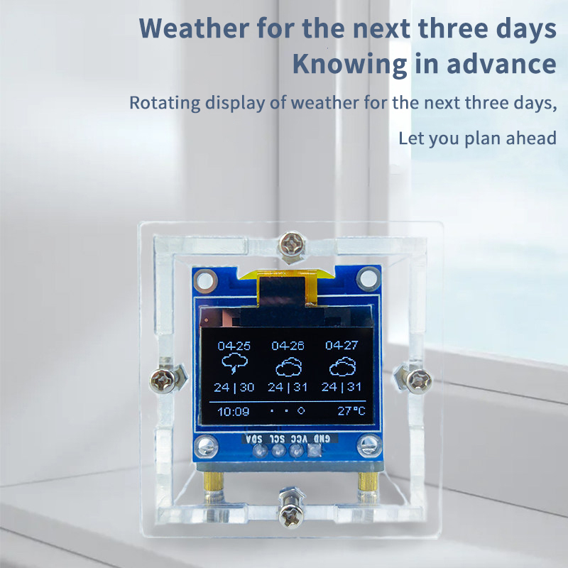 ESP8266 Mini Weather Clock Kit - огляд і ціна Diy Electronics Supplies
