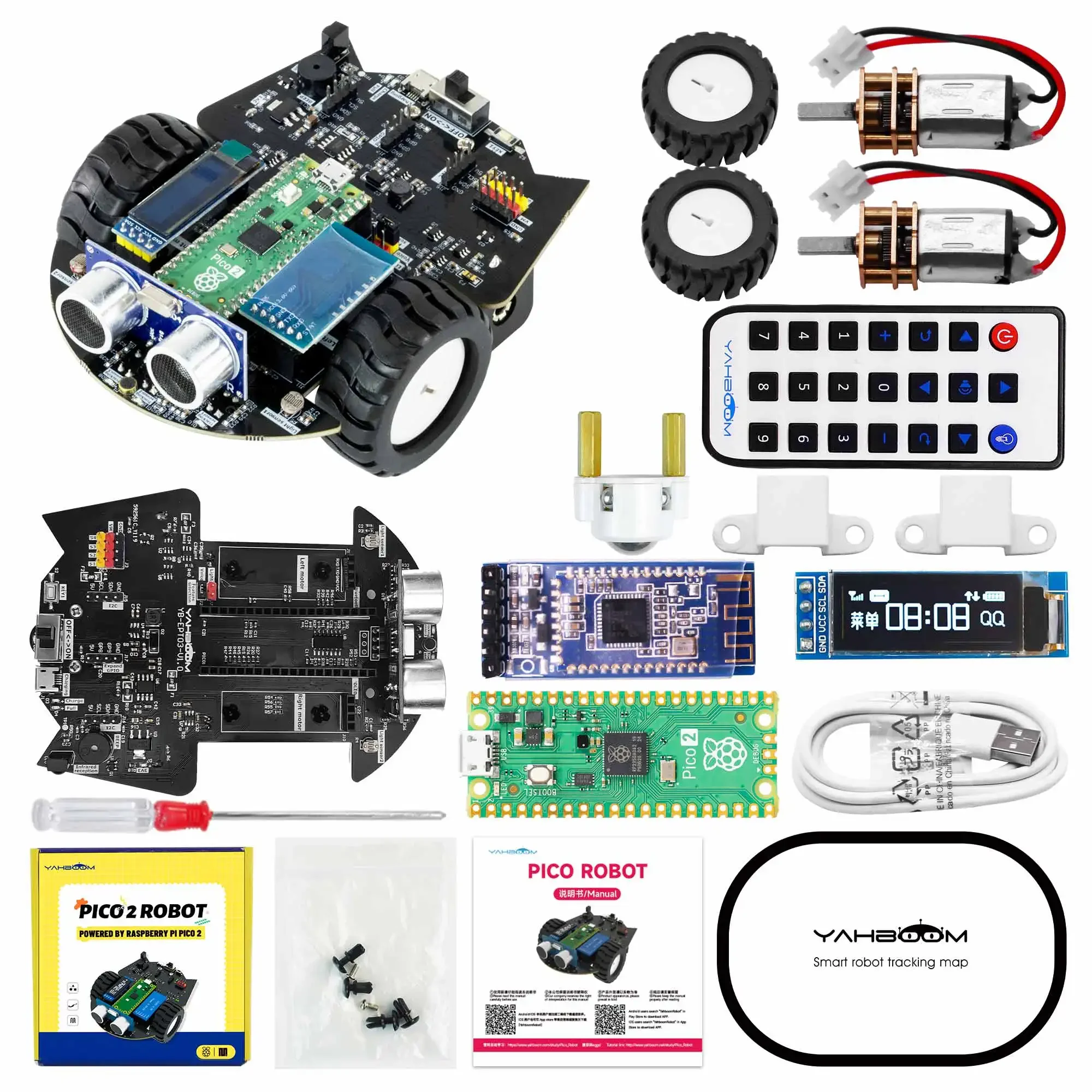 Yahboom Raspberry Pi Pico 2 Ro - огляд і ціна Diy Robot Electronics Kit