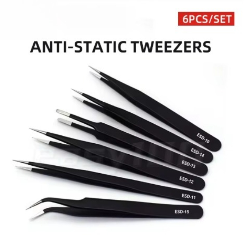 6pcs Precision Tweezers Set ES - огляд і ціна Soldering Iron Kit