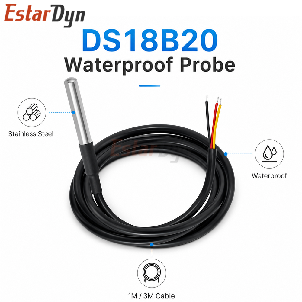 Estardyn DS18B20 Waterproof Di - огляд і ціна Ds18B20 Temperature Sensor