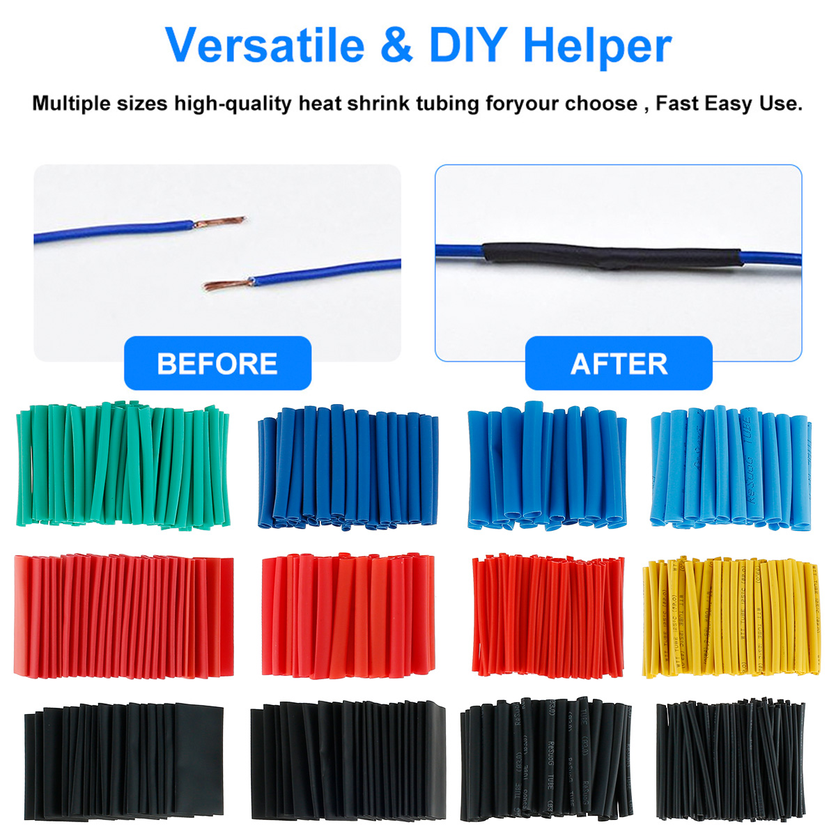560/750Pcs Heat Shrink Tubing  - огляд і ціна Heat Shrink Tubing