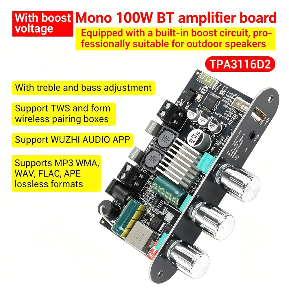 100W Mono Bluetooth 5.3 Amplif - огляд і ціна Diy Audio Electronics Kit
