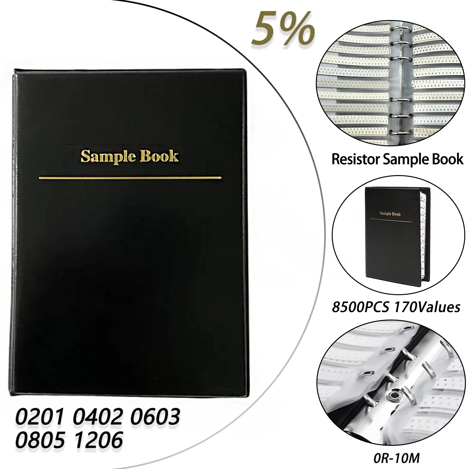 SMD Resistor Kit 170 Values 02 - огляд і ціна Diy Electronics Book