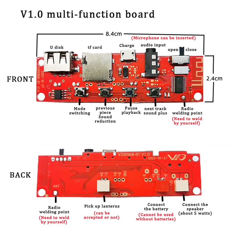 Multifunctional Bluetooth Audi - огляд і ціна Diy Audio Electronics Kit