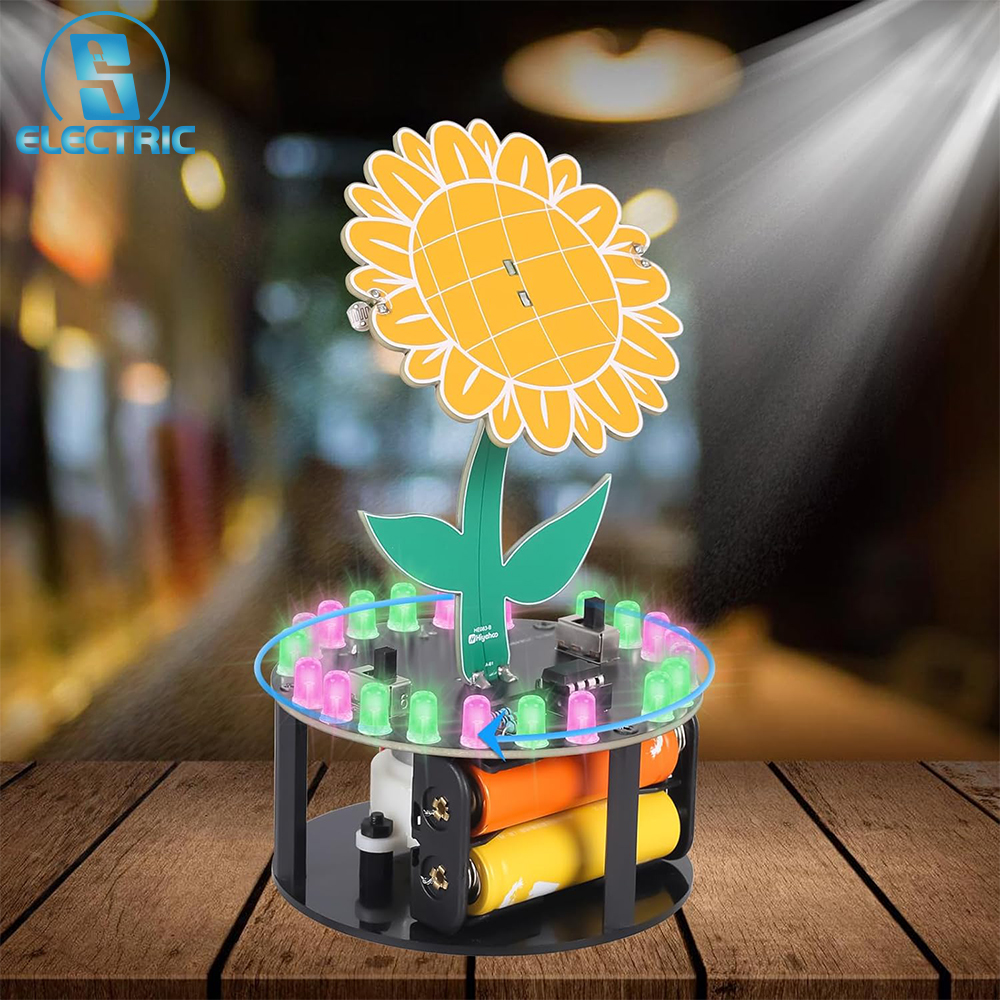 Light Chasing Sunflower Solder - огляд і ціна Diy Electronics Ideas