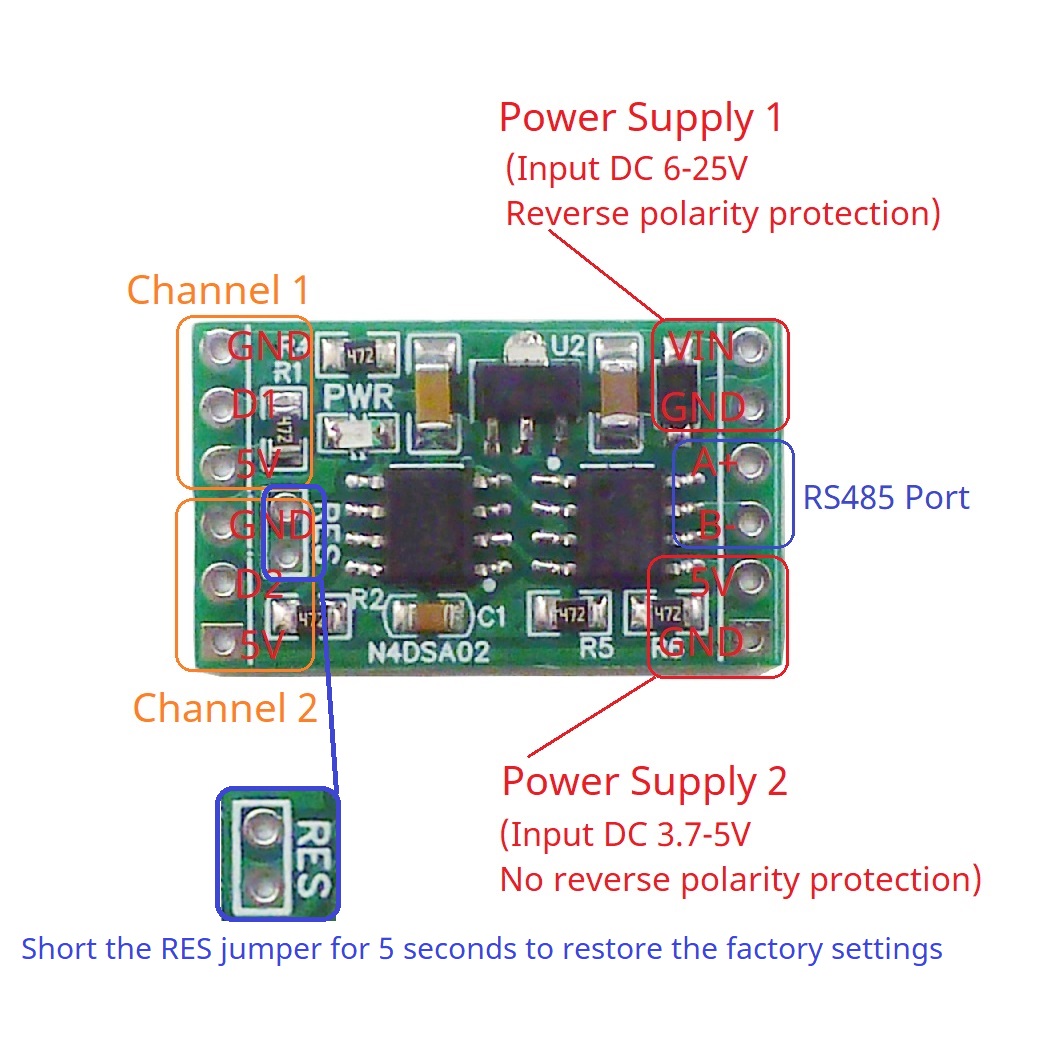DS18B20 RS485 Adapter Board fo - огляд і ціна Ds18B20 Temperature Sensor