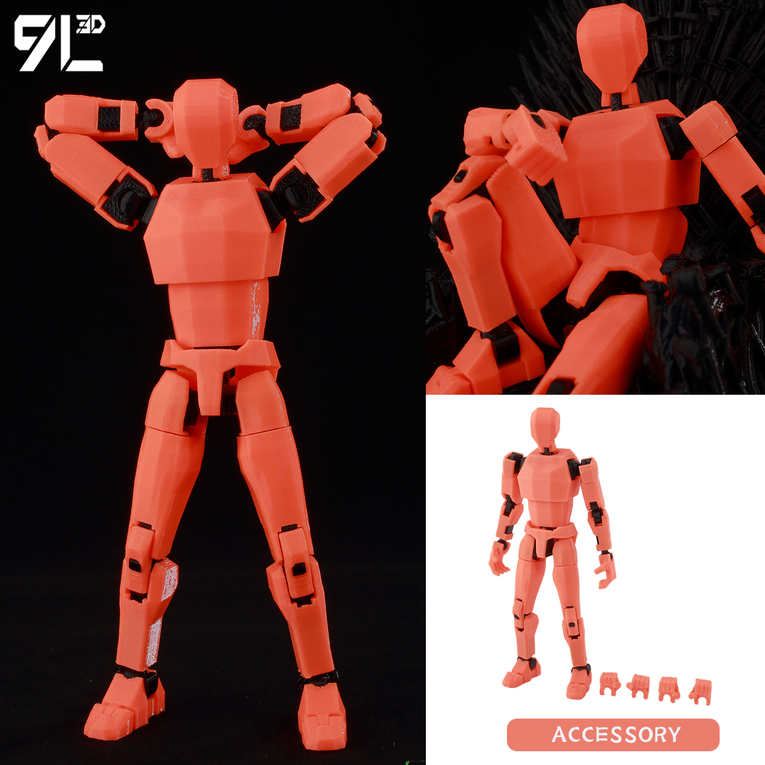 9L 3D Printed Articulated Dumm - огляд і ціна Diy Robot Electronics Kit
