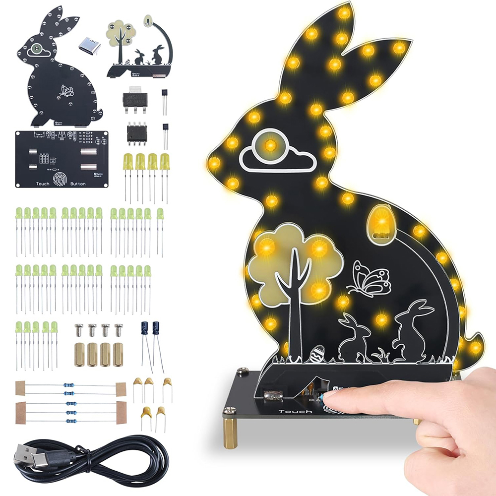DIY Rabbit Soldering Practice  - огляд і ціна Diy Electronics Projects For Beginners