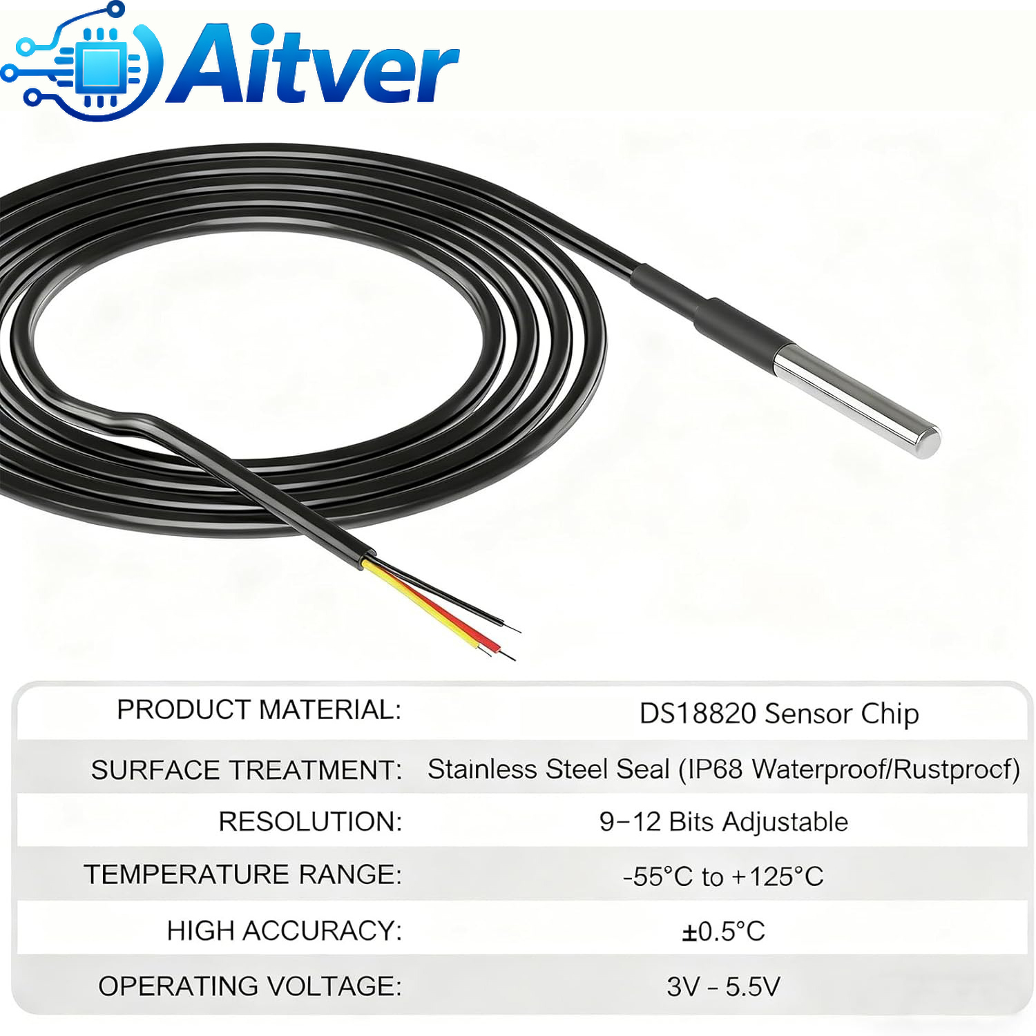 DS18B20 Waterproof Temperature - огляд і ціна Ds18B20 Temperature Sensor