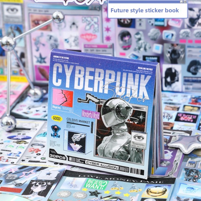 Cyberpunk Theme Die-Cut Sticke - огляд і ціна Diy Electronics Book