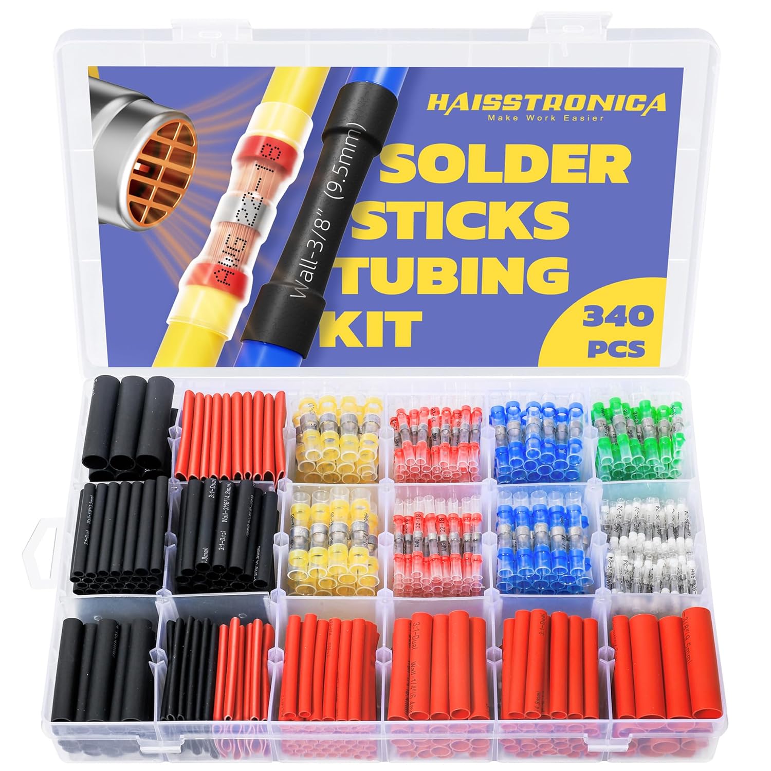 340PCS Solder Seal Wire Connec - огляд і ціна Heat Shrink Tubing