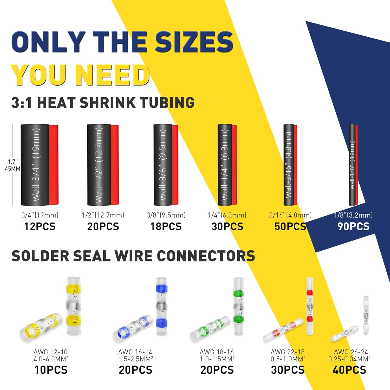 340PCS Solder Seal Wire Connec - огляд і ціна Heat Shrink Tubing