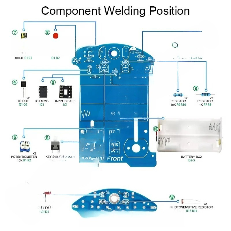 Practice Soldering Learning El - огляд і ціна Diy Electronics Projects For Beginners