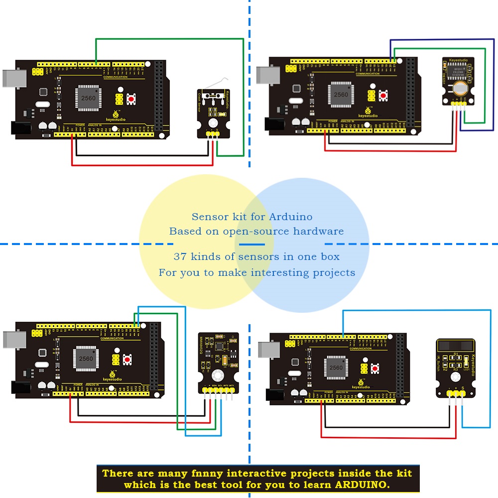 Keyestudio New Sensor Starter  - огляд і ціна Arduino Uno Starter Kit