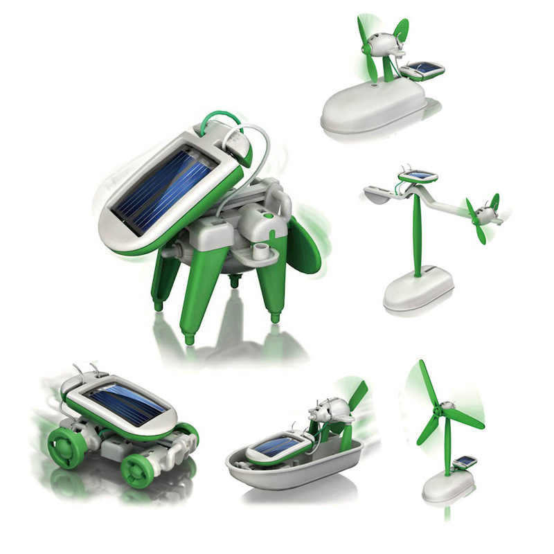 6-In-1 Solar-Power Robot Kit A - огляд і ціна Diy Robot Electronics Kit