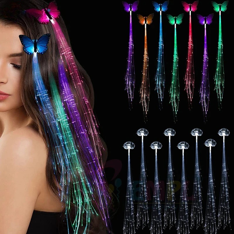 1-10PCS LED Glowing Hair Braid - огляд і ціна Diy Halloween Electronics
