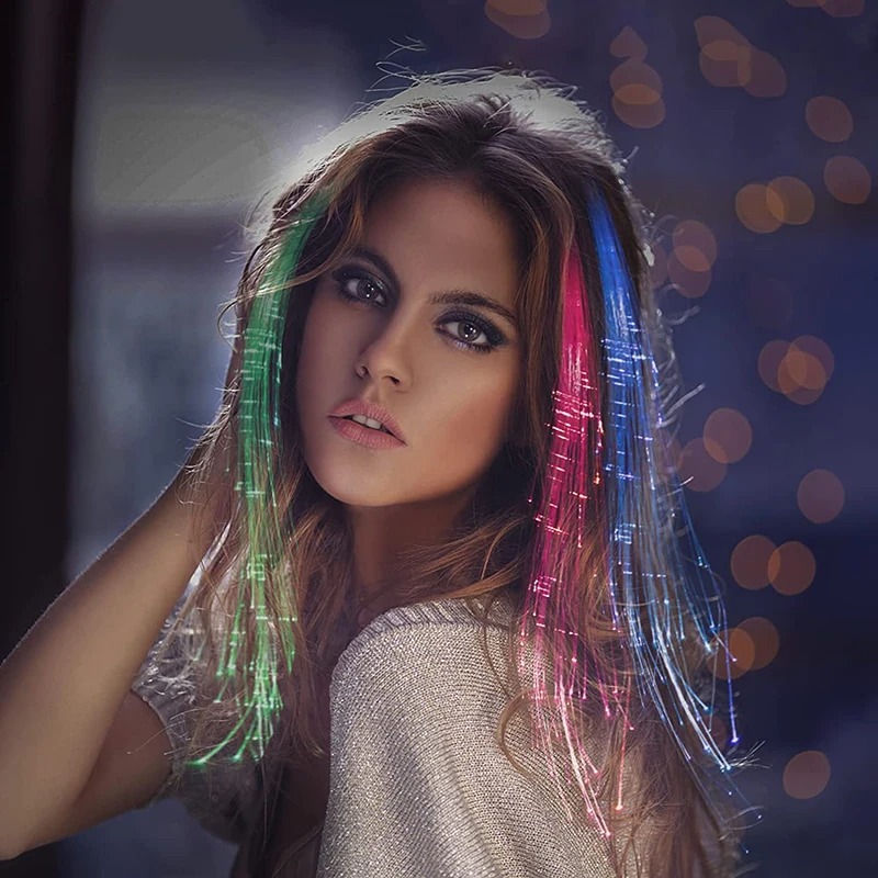 1-10PCS LED Glowing Hair Braid - огляд і ціна Diy Halloween Electronics